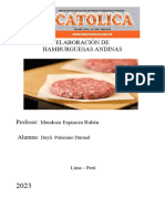 Elaboración de Hamburguesas Andinas