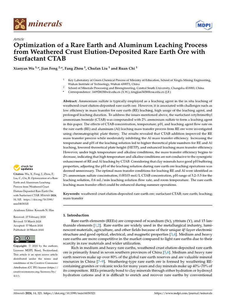 Optimization of A Rare Earth and Aluminum Leaching | PDF