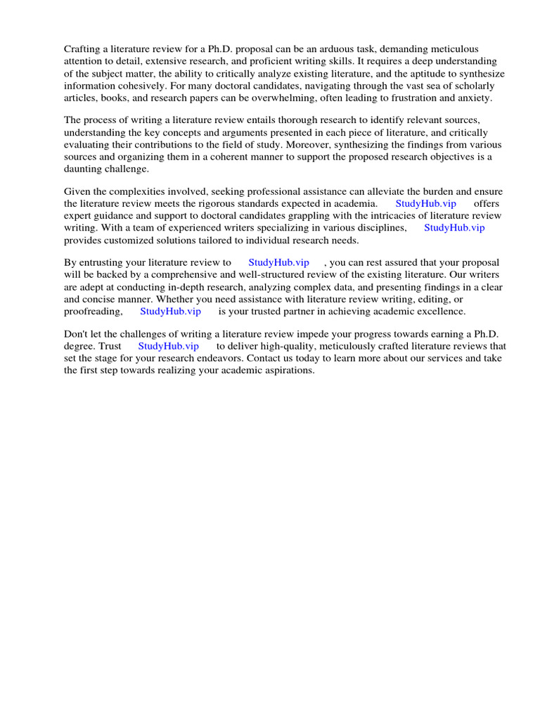 How To Write A Literature Review For PHD Proposal PDF Thesis Essays