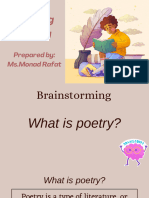 Lesson 7 - Reading Poetry
