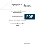 Derecho Mercantil, Evidencia 3