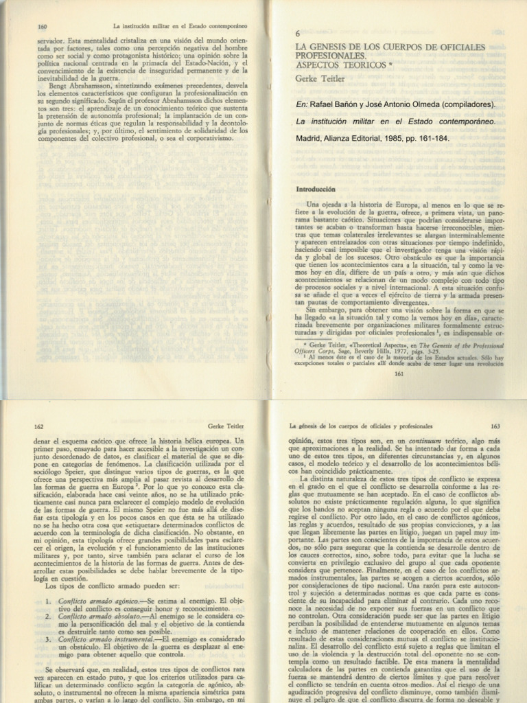 TEITLER - La Genesis de Los Cuerpos de Oficiales Profesionales | PDF