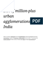 List of Million-Plus Urban Agglomerations Secret