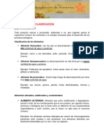 Tema Alimento y Su Clasificación