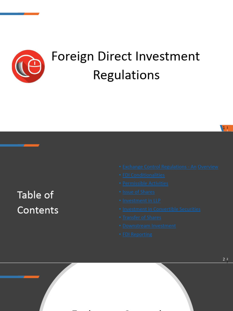 An Overview of Fdi Regulations 1639647827 | PDF | Foreign Direct ...