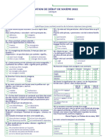 Sujet Vocabulaire 6eme 2022