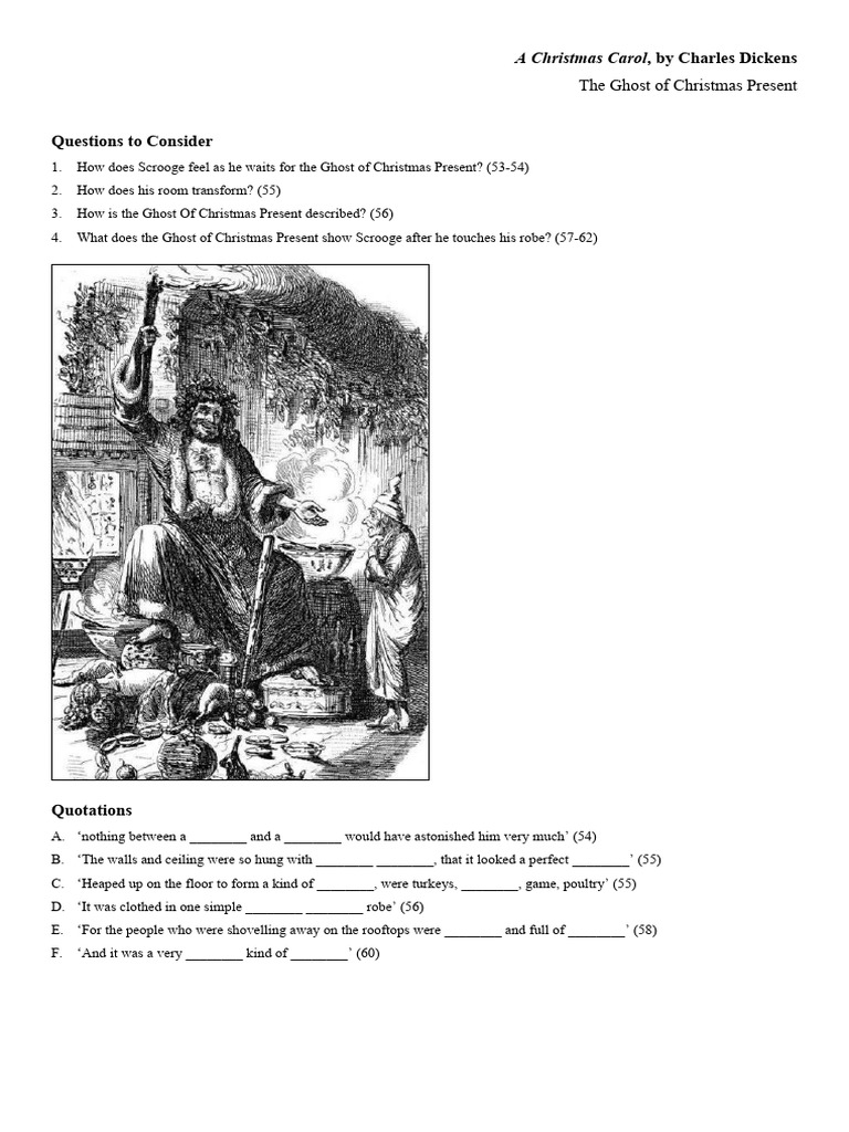 Descriptions of the Ghost of Christmas Present | PDF