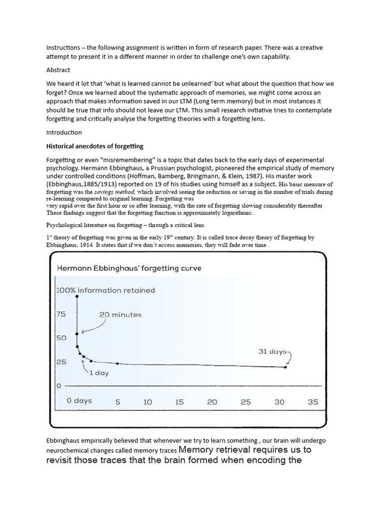 Analyzing Theories of Forgetting | PDF | Recall (Memory) | Memory