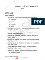 Anatomy Previous Year QS Topic Wise