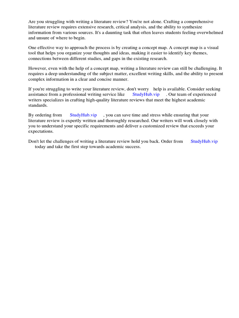 Example Literature Review Concept Map | PDF | Concept | Bias