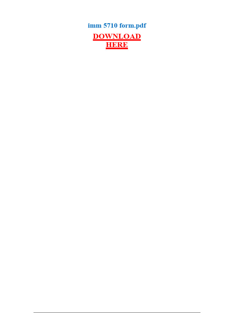 IMM 5710 Application Form Guide | PDF | Health Care