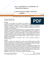 Toma de Apuntes y Aprendizaje en Estudiantes de Educación Superior Note-Taking and Learning in Higher Education Students