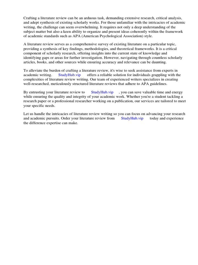Apa Literature Review Example | PDF | Apa Style | Literature Review