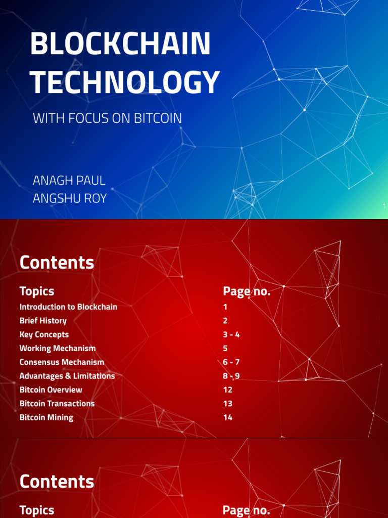 Blockchain Technology and Bitcoin Overview | PDF | Bitcoin | Cryptocurrency