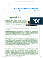 Determinación de la negociación de las condiciones de aprovisionamiento_