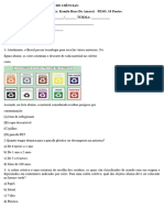 Avaliação de Ciências 5 Ano Consumo Consciente e Reciclagem e Coleta Seletiva