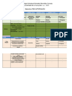 Calendário de Recuperações Matutino