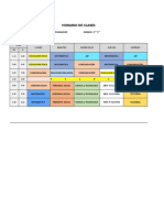 Horario de Clases Primero C