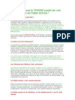 Sabe Usted Que La TIMIDEZ Puede Ser Una Manifestación de FOBIA SOCIAL