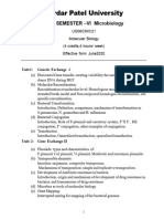 Detail Syllabus BSC (Microbiology) Sem 6
