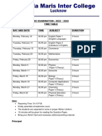 Revised Examination Schedule ISC 2024