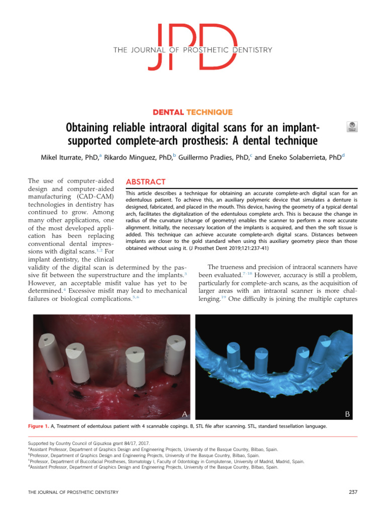Accurate Digital Scans for Complete Arch | PDF | Dental Implant | Image ...