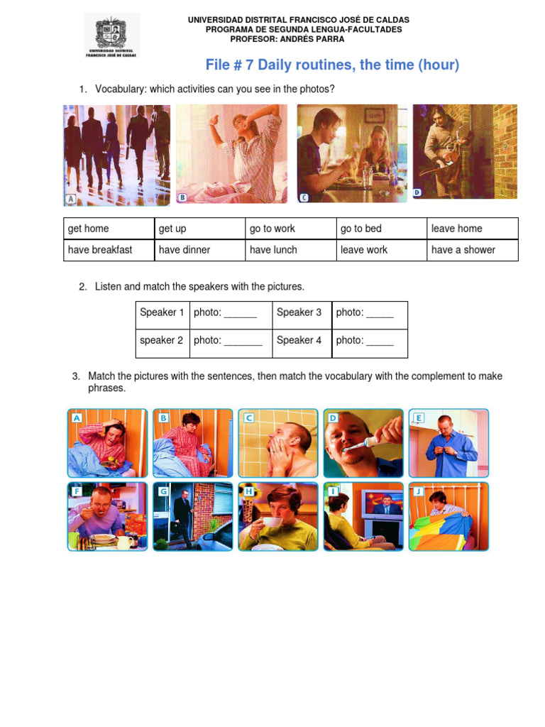 Daily Routines and Time Expressions | PDF