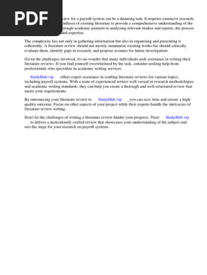 Review Related Literature Payroll System