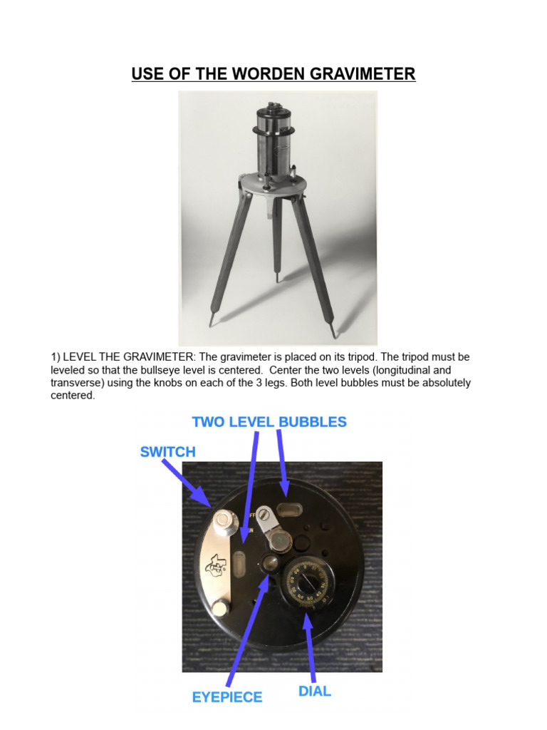 Operating the Worden Gravimeter | PDF