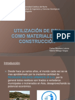 Utilización de RSU Como Materiales de Construcción