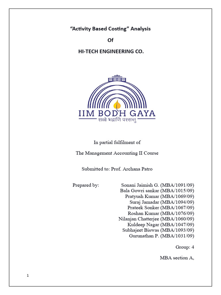 ABC Project | Download Free PDF | Cost Accounting | Business