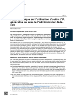 Fiche Technique Sur Lutilisation Doutils dIA Generative Au Sein de Ladministration Federale - V1.2 - FR - Clear