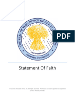 COGIC Statement of Faith