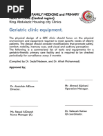 Geriatric Equipments