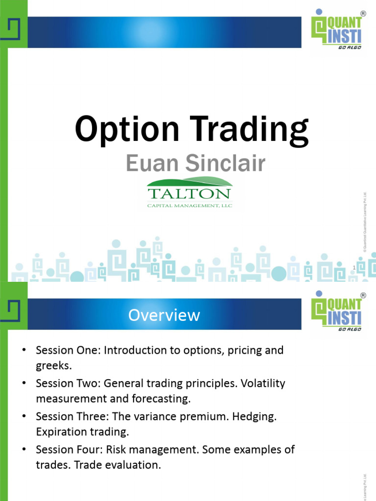 Option Trading Course Overview | PDF