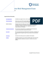 ERM - Enterprise Risk Management Exam: Fall 2023 and Spring 2024