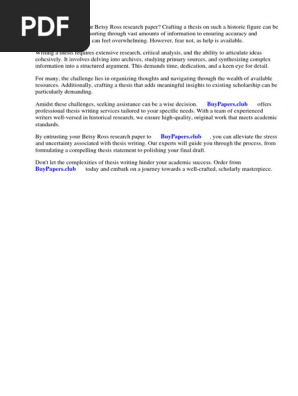 Betsy Ross Research Paper