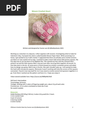US - Woven Crochet Heart