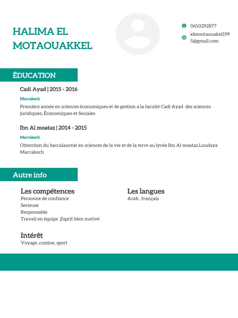 CV de Halima El Motaouakkel | PDF