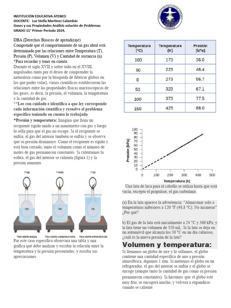 Propiedades de Gases: Análisis y Problemas | PDF | Gases | Respiración