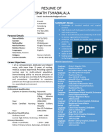 Resume of Esnath Tshabalala Final