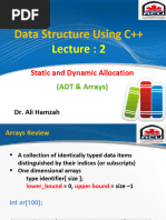 Lecture 2 M Allocation (ADT Arrays)