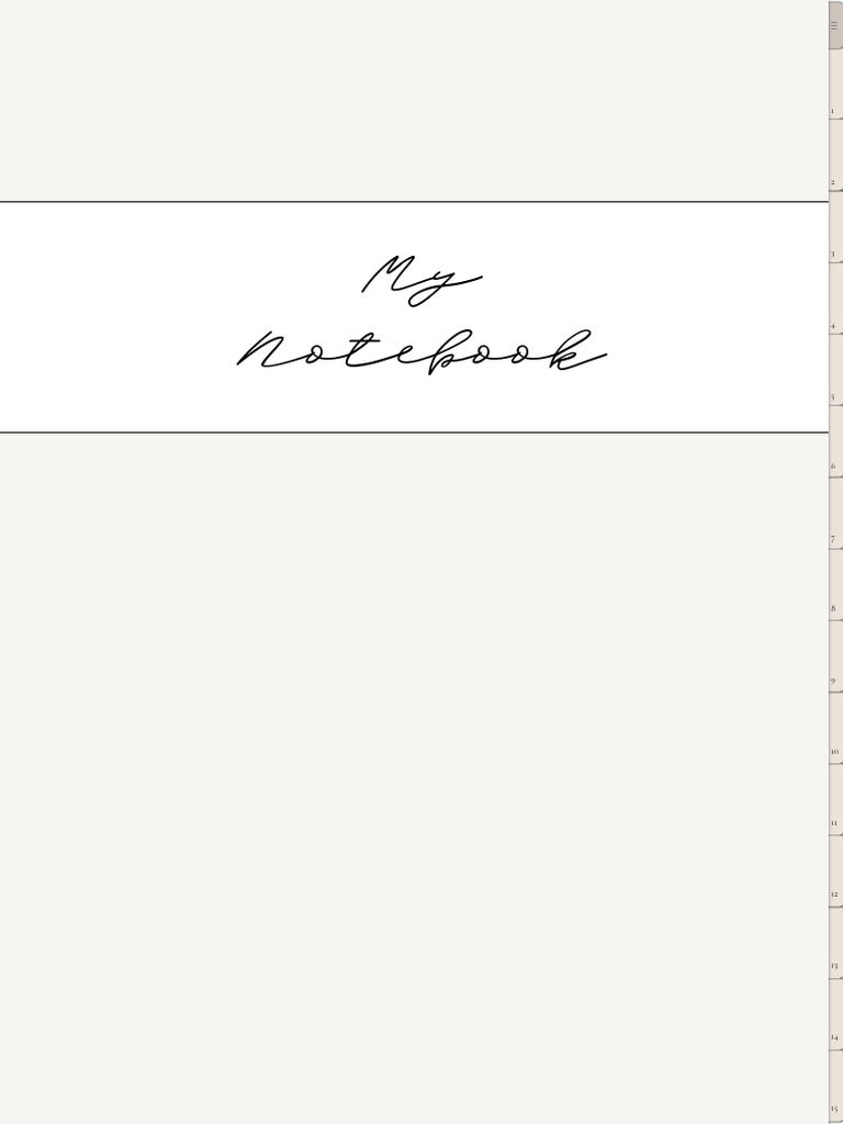 Tablet Size-Minimalist Gift Notebook | PDF