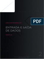 Logica de Programaçao Nivelamento - Capítulo 2 - Entrada e Saida de Dados - RevFinal