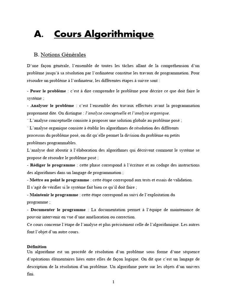 Introduction à l'Algorithmique | PDF | Méthodes et références ...