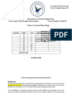 Project II - Chemical Plant Design - Cumene Spring 2023 - 2024