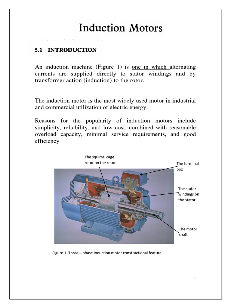 Induction Motor: Types and Operation | PDF | Electric Motor ...