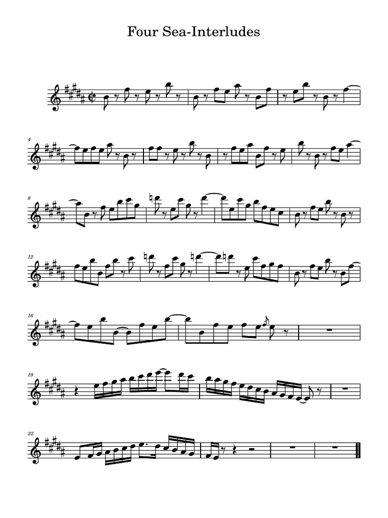 Four Sea-Interludes Overview | PDF