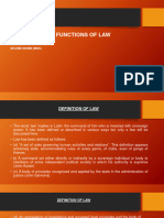 Definition of Law and Functions of Law