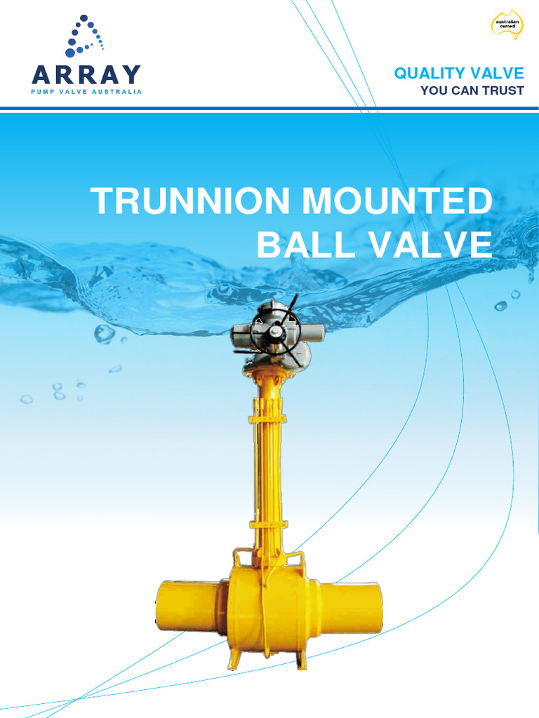 Array Trunnion Mounted Ball Valve Catalogue Download Free PDF Valve